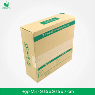 M3 - size 205x205x7 cm- hộp carton đóng gói gửi hàng thu hộ cod
