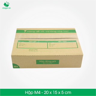 M4 - size 20x15x5 cm- hộp carton đóng gói gửi hàng thu hộ cod