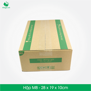 M8 - size 28x19x10 cm- hộp carton đóng gói gửi hàng thu hộ cod giá sỉ