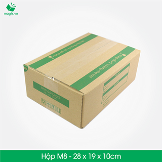 M8 - size 28x19x10 cm- hộp carton đóng gói gửi hàng thu hộ cod