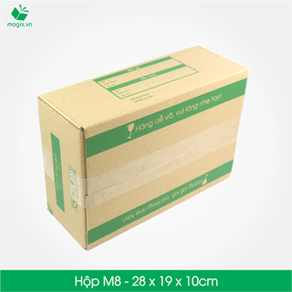 M8 - size 28x19x10 cm- hộp carton đóng gói gửi hàng thu hộ cod
