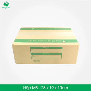 M8 - size 28x19x10 cm- hộp carton đóng gói gửi hàng thu hộ cod