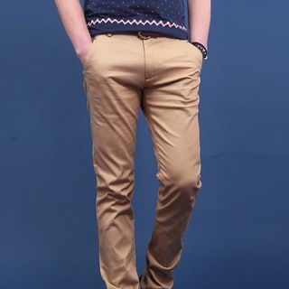 Quần kaki nam màu vàng bò