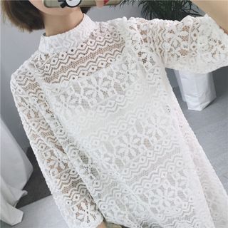 Đầm ren 2 lớp tay lửng 3/4