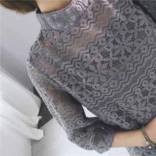 Đầm ren 2 lớp tay lửng 3/4