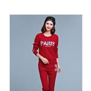 Set bộ thể thao paris xám thời trang