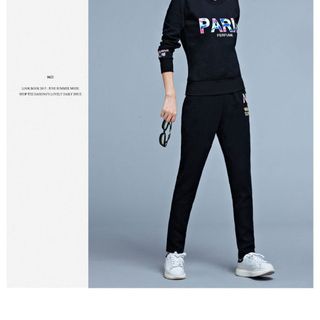 Set bộ thể thao paris xám thời trang