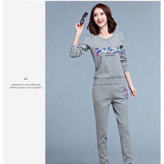 Set bộ thể thao paris xám thời trang