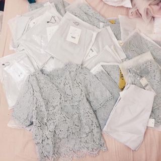 Hg-516 sét bộ áo ren quần short basic màu hồng