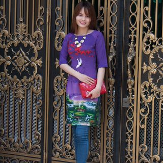 Áo dài cách tân act4098