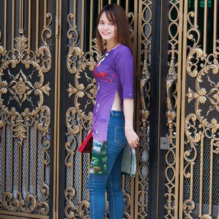 Áo dài cách tân act4098