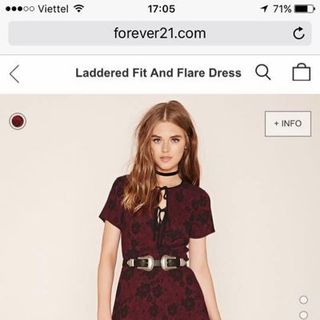 Đầm f21 cột nơ tiểu thư