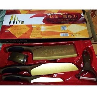 Bộ dao làm bếp 5 món - hoa văn