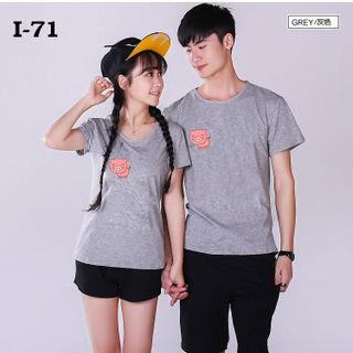 I-71 áo thun nữ tay ngắn in con heo