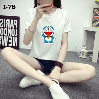 I-80 áo thun tay ngắn in chữ i cats