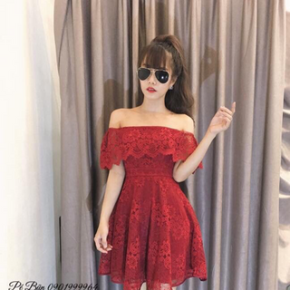 Đầm bẹt vai ren