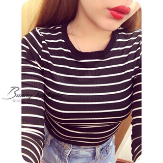 Áo croptop thun gân
