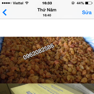 Nho khô úc
