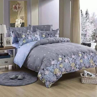 Bộ chăn ga cotton poly trần bông