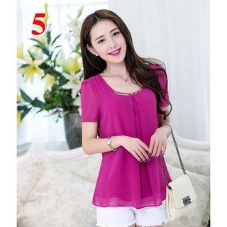 Áo voan xếp ly thời trang a4884pg