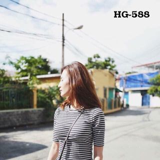 Hg-588 đầm kẻ sọc tay con