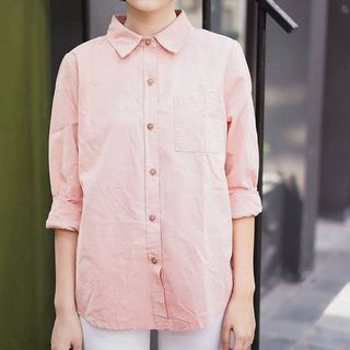 Áo sơ mi nữ tay dài form rộng tay dài 3 màu