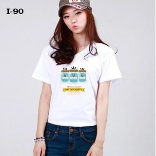 Áo thun tay ngắn in 3 cái lọ