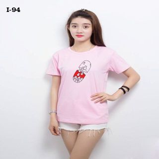 Áo thun tay ngắn in 3 cái lọ