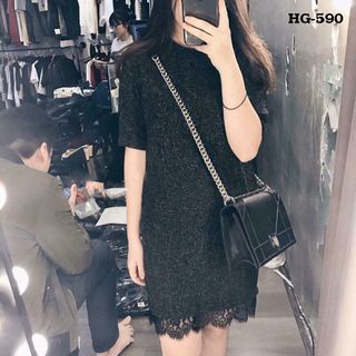 Hg-590 đầm body chân ren