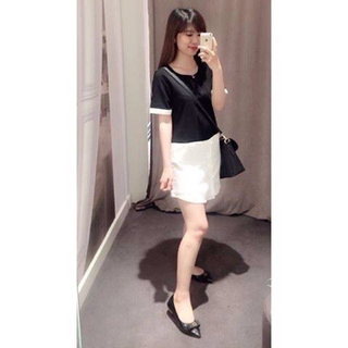 Đầm voan cat phối sơ mi 2 màu