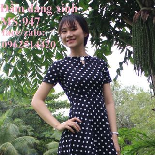 Đầm chấm bi xòe dễ thương - ms947