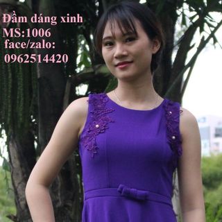 Đầm xòe phối ren đính ngọc trai 006