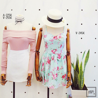 Đầm hoa xoè hàng thái y hình 100