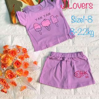 Bộ bé gái thun cotton