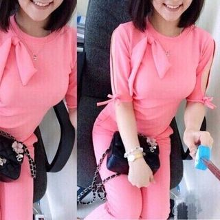 Đồ bộ cut vai phối nơ