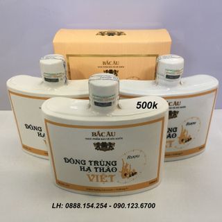Rượu đông trùng hạ thảo việt - bắc âu 500ml