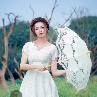 Đầm xoè ren tiểu thư