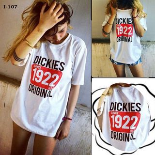 I-107 áo thun tay lỡ form rộng in họa tiết dickies 1922