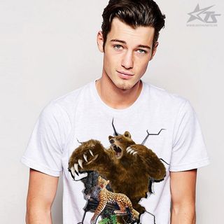 Áo thun nam 100 cotton in 3d kỹ thuật