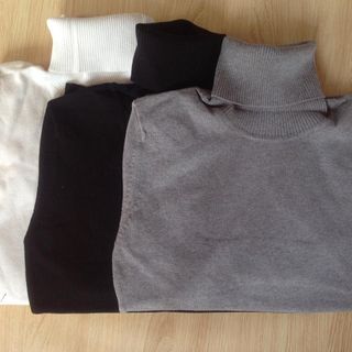 Áo len cổ lọ nữ cotton
