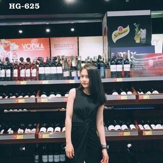 Hg-622 đầm body xoắn eo màu đen