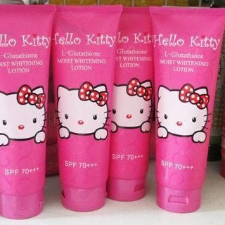 Kem dưỡng body / make up trắng da hello kitty hồng