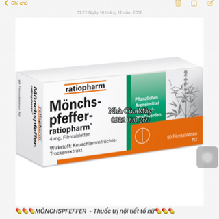 mönchspfeffer - thuốc trị nội tiết tố nữ
