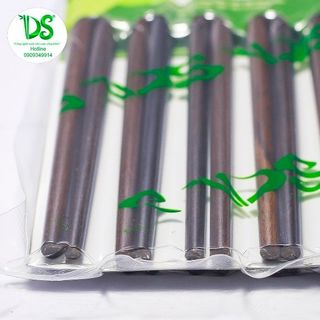 Đũa gỗ sắn ổi khắc hình cổ loa - bộ 10 đôi - ds1604