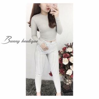 Hg-642 áo nữ body gân cổ tròn