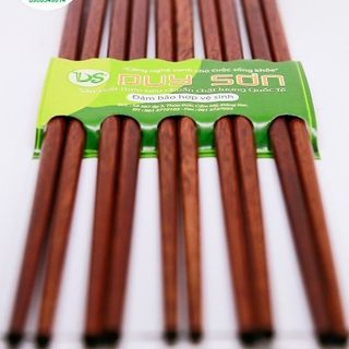 Đũa gỗ cẩm lai khắc cổ loa bộ 10 đôi - ds1601
