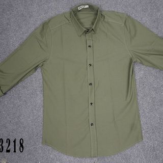 Sm-3216 áo sơ mi nam tay dài trơn màu xám nhạt