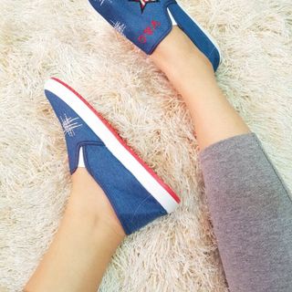 giày lười nữ jean