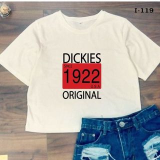 I-119 áo thun croptop chữ dickies 1922