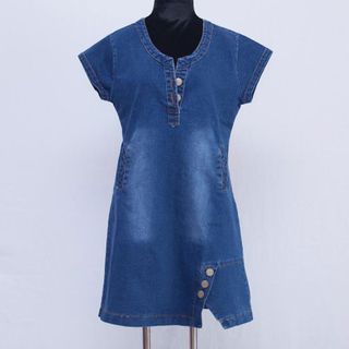 Đầm công sở jean xẻ lai thời trang s190-h275